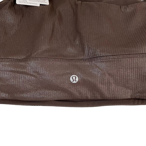 NWT lululemon Align Asymmetrical Ribbed Bra C/D Cup Shine Espresso Sz 14 - Picture 8 of 16